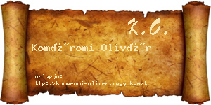 Komáromi Olivér névjegykártya