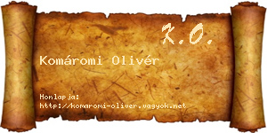 Komáromi Olivér névjegykártya