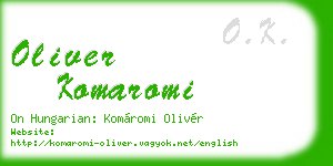 oliver komaromi business card